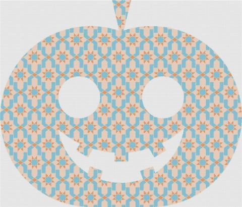 Moroccan Tile Jack-O-Lantern - X Squared Cross Stitch