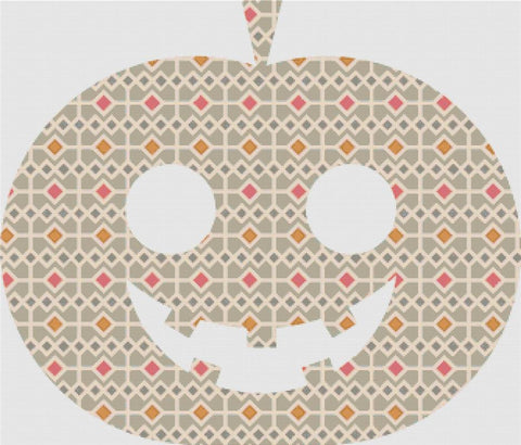 Pastel Square Jack-O-Lantern - X Squared Cross Stitch