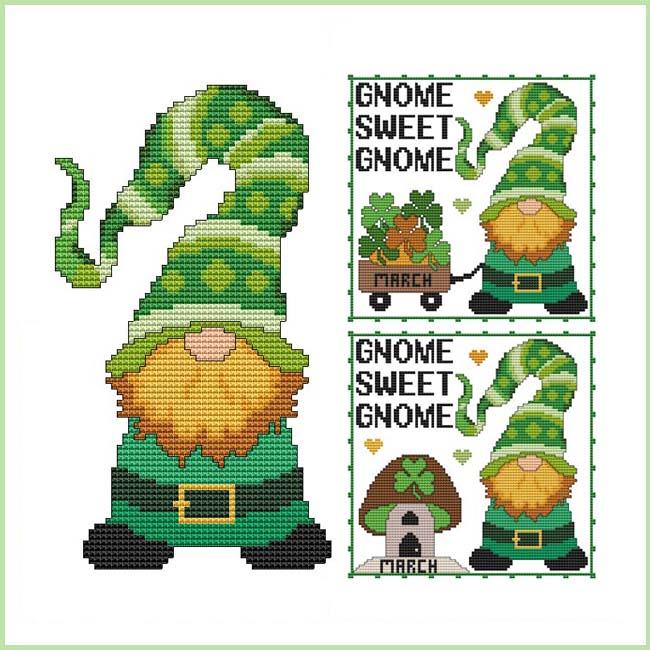 A Year Of Gnomes: March - Cross Stitch Wonders