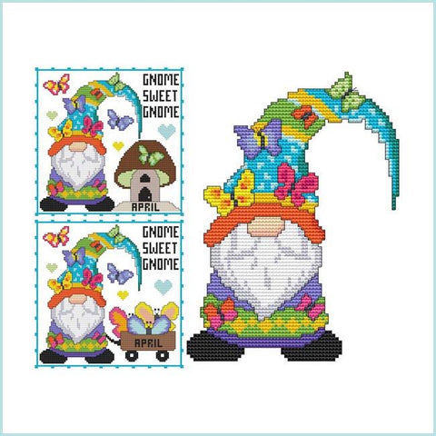 A Year Of Gnomes: April - Cross Stitch Wonders