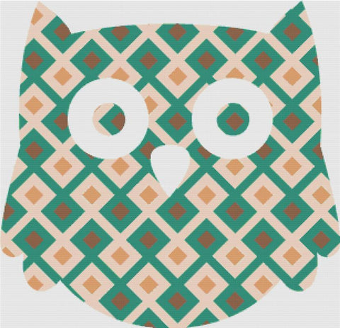 Squared Geometric Owl - X Squared Cross Stitch