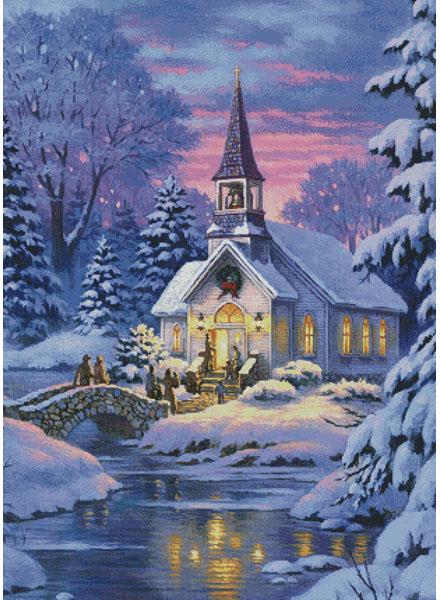 Country Church (Large Crop) - Artecy Cross Stitch