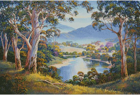 Spring Morning, Ovens Valley - Artecy Cross Stitch