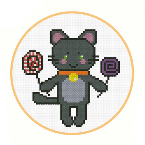 Cat With Lollipop - Kiokiz