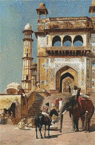 Before The Great Jami Masjid Mosque - X Squared Cross Stitch