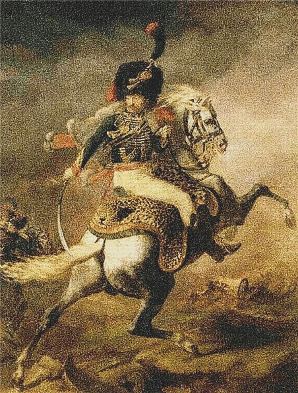 Officer Of The Chasseurs Charging On Horseback - X Squared Cross Stitch