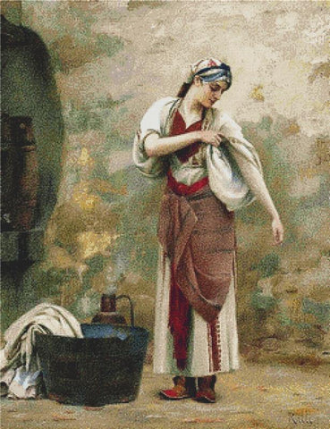 The Washerwoman - X Squared Cross Stitch