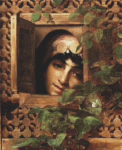 Femme a Son Moucharabieh - X Squared Cross Stitch