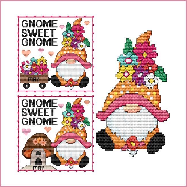 A Year Of Gnomes: May - Cross Stitch Wonders