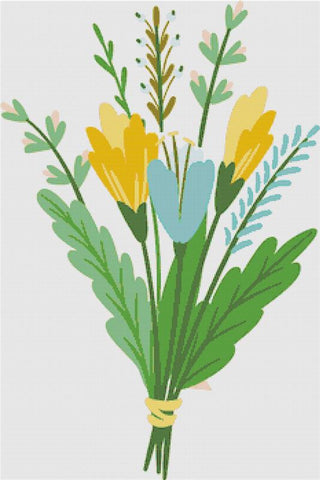 Bouquet Of Flowers I - X Squared Cross Stitch