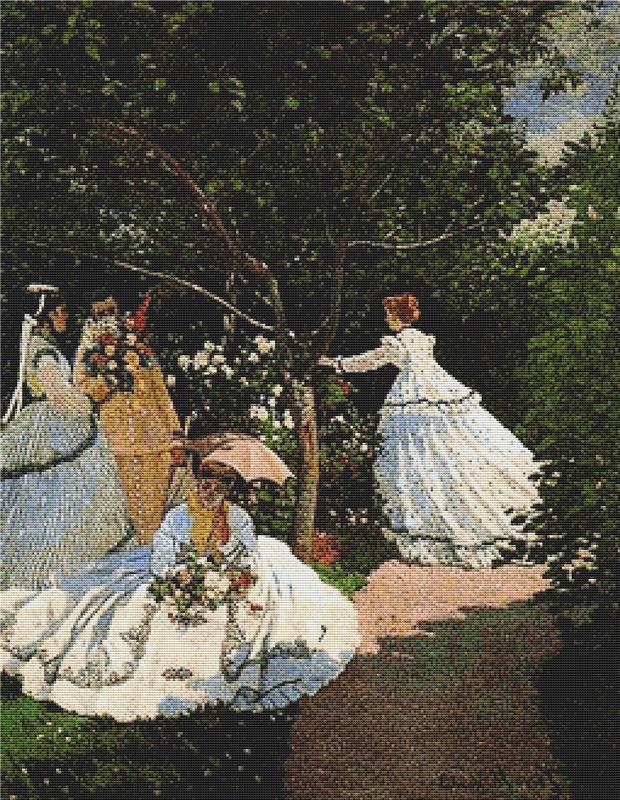 Women In The Garden - X Squared Cross Stitch