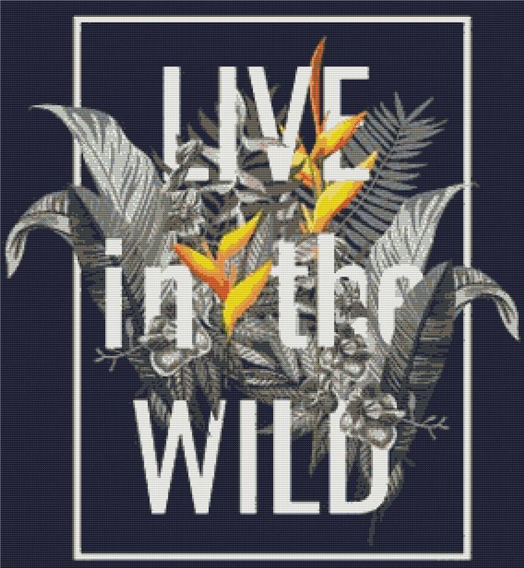 Live In The Wild - X Squared Cross Stitch