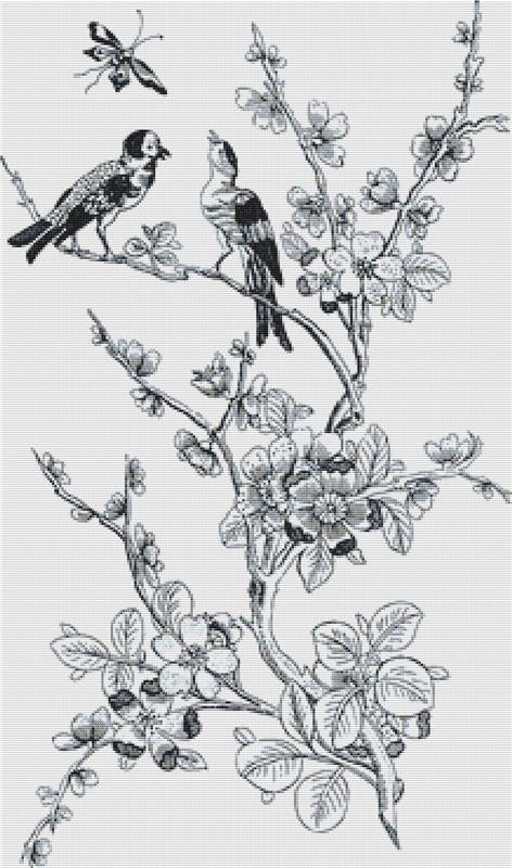 Birds And Branches - X Squared Cross Stitch