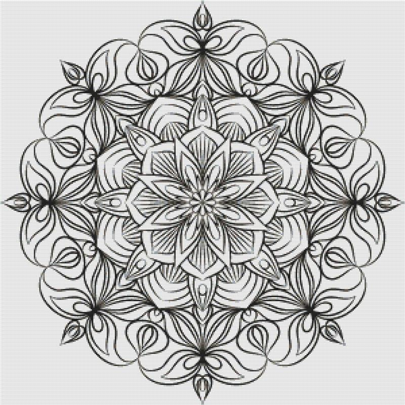 Vintage Ornamental Mandala - X Squared Cross Stitch