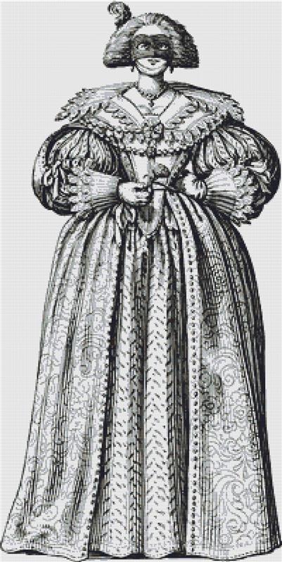 Historical Lady - X Squared Cross Stitch