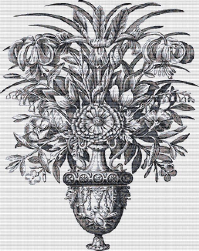 Ornamental Floral Arrangement - X Squared Cross Stitch
