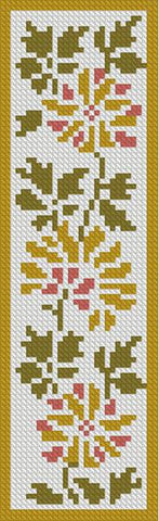 Floral Bookmark 2 - Artecy Cross Stitch