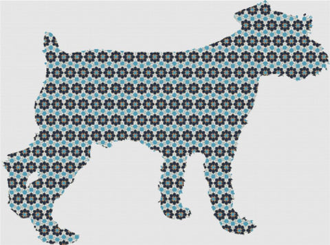 Geometric Floral Dog - X Squared Cross Stitch