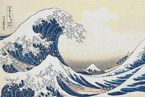 The Great Wave Off Kanagawa - X Squared Cross Stitch