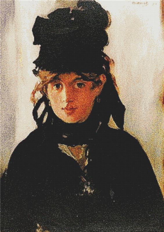 Berthe Morisot With A Bouquet Of Violets - X Squared Cross Stitch