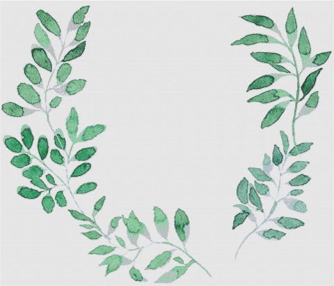 Green Wreath - X Squared Cross Stitch