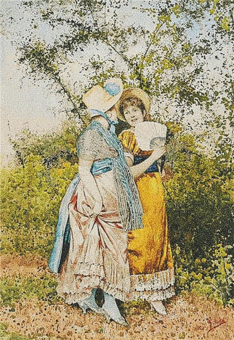 Conversing In The Garden - X Squared Cross Stitch