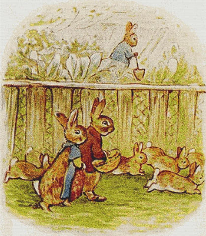 Benjamin And Flopsy Bunny - X Squared Cross Stitch