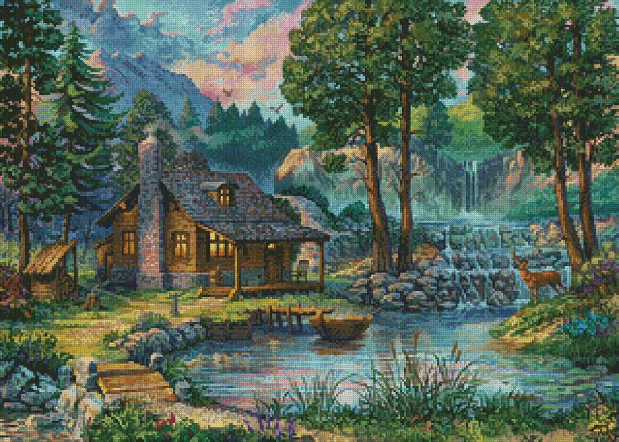 Country House By The Lake - Artecy Cross Stitch