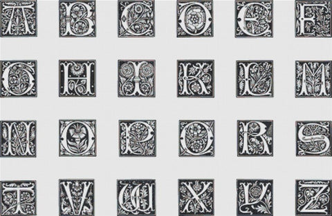 Old English Alphabet - X Squared Cross Stitch