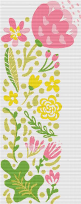 Floral Letter I - X Squared Cross Stitch