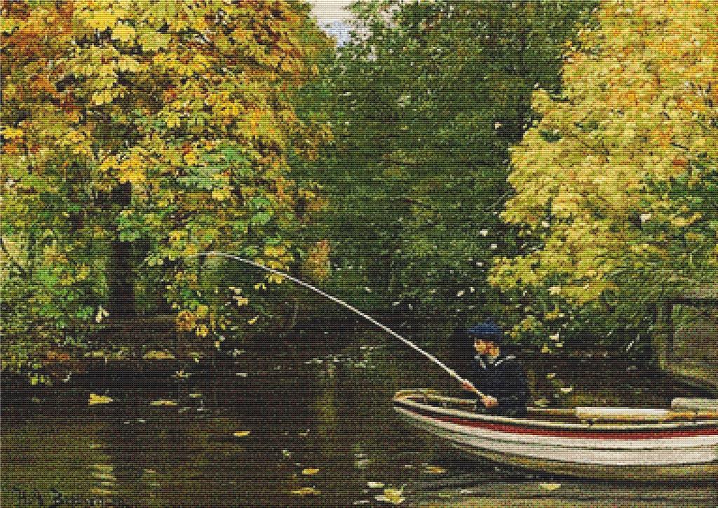 Fishing Boy - X Squared Cross Stitch