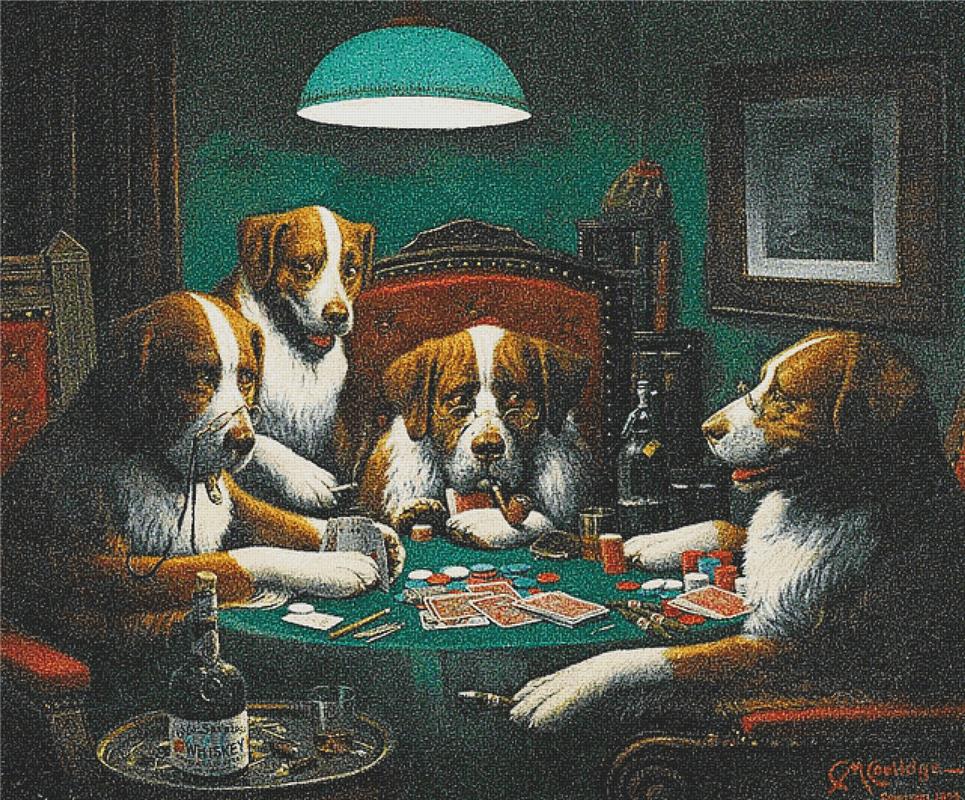 Poker Game - X Squared Cross Stitch