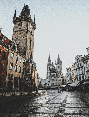 Old Town Square - X Squared Cross Stitch