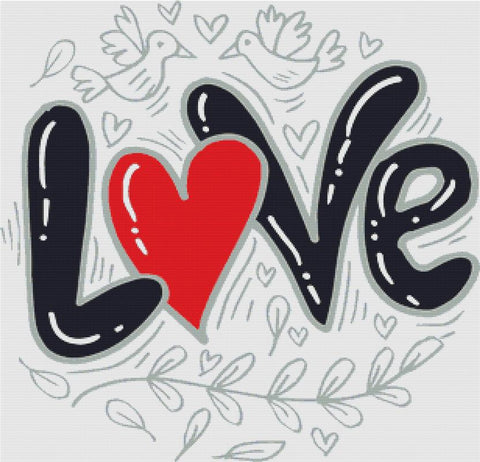 Love I - X Squared Cross Stitch