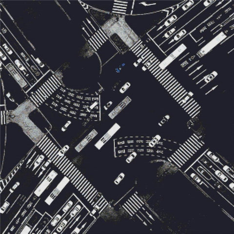 Busy Intersection - X Squared Cross Stitch