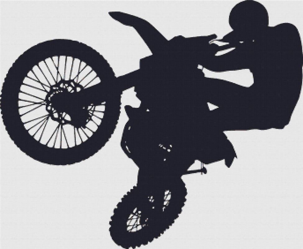 Motocross Rider - X Squared Cross Stitch
