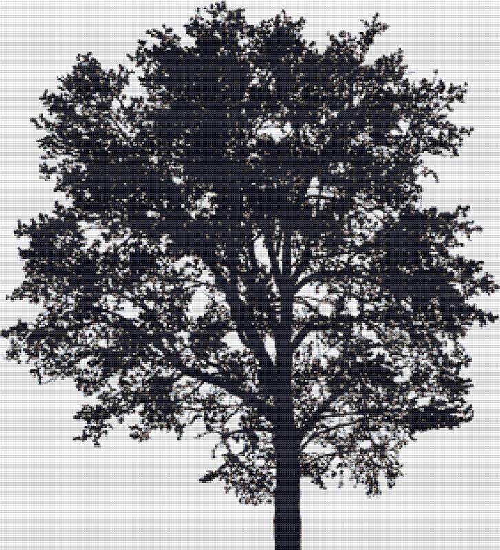 Tree Silhouette - X Squared Cross Stitch