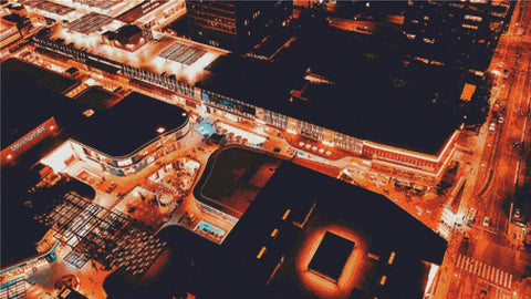 Shopping Mall By Night - X Squared Cross Stitch