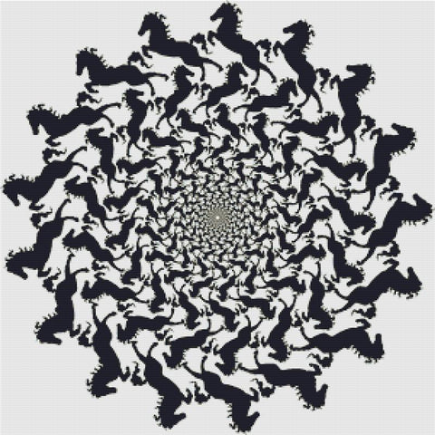 Maelstrom Of Horses - X Squared Cross Stitch