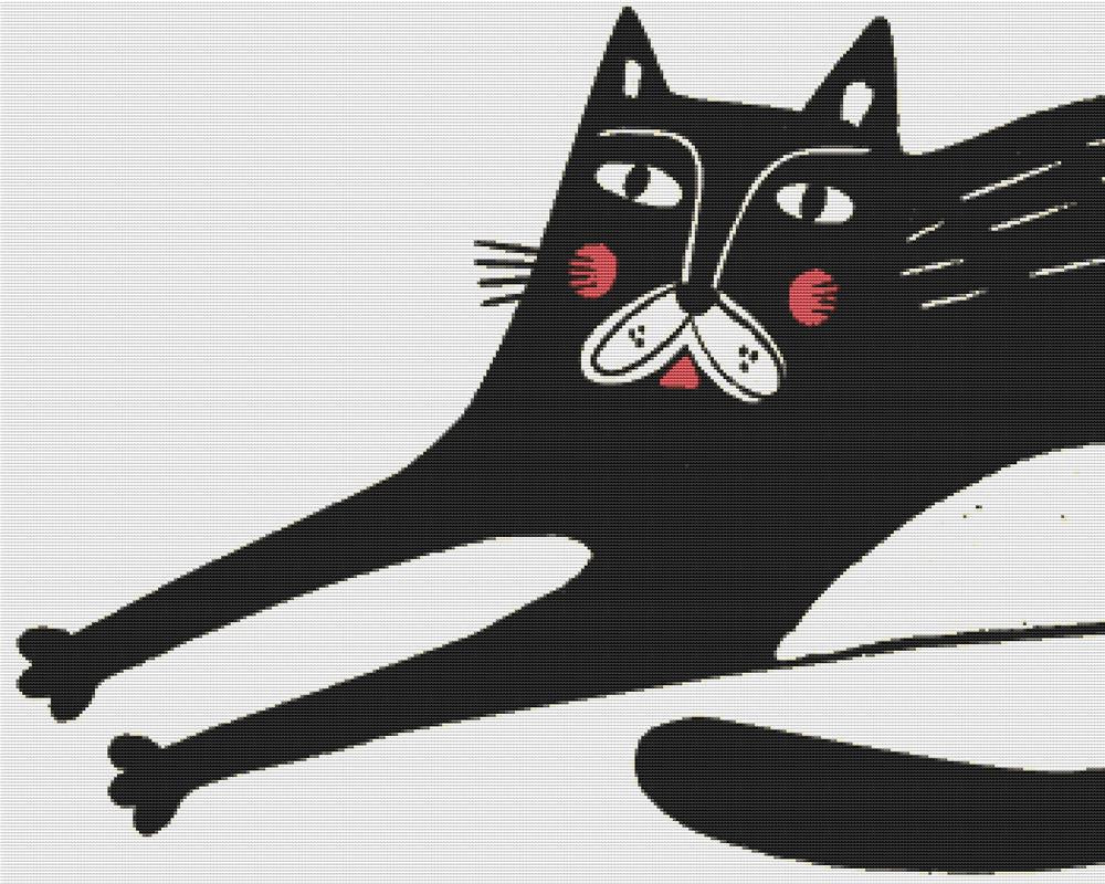 Stretching Cat I - X Squared Cross Stitch