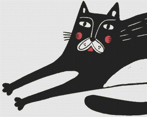 Stretching Cat I - X Squared Cross Stitch