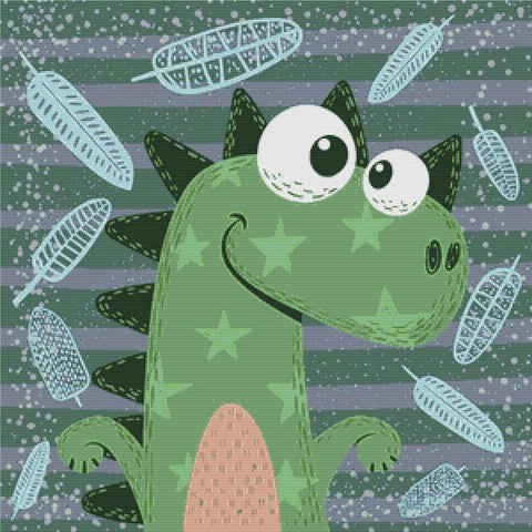 Cute Dinosaur - X Squared Cross Stitch