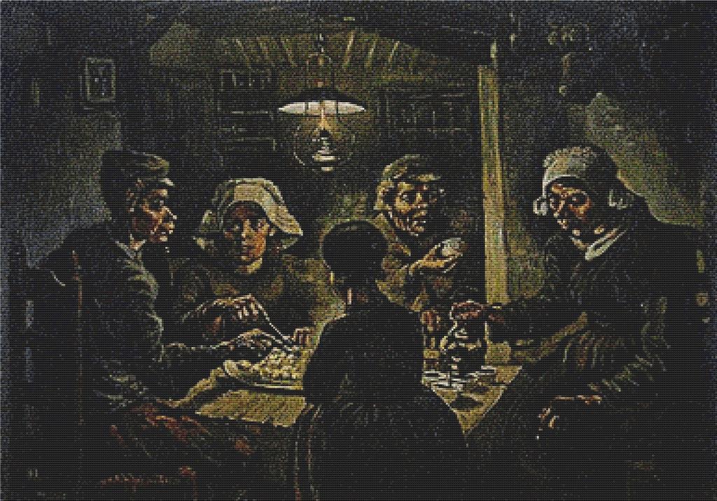 The Potato Eaters - X Squared Cross Stitch