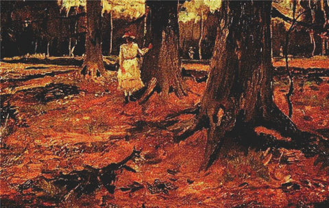 Girl In White In The Woods - X Squared Cross Stitch