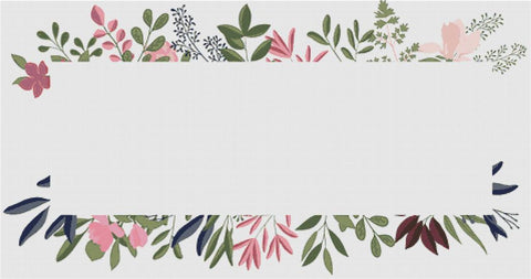 Rectangular Floral Frame - X Squared Cross Stitch