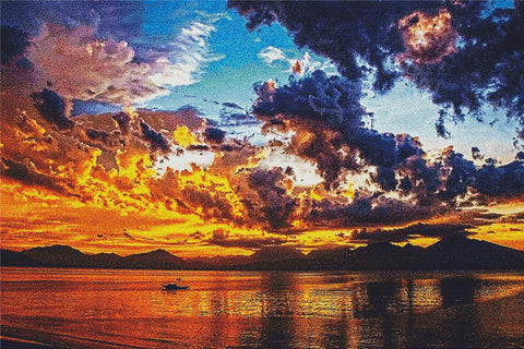 Sunset Over The Water - X Squared Cross Stitch