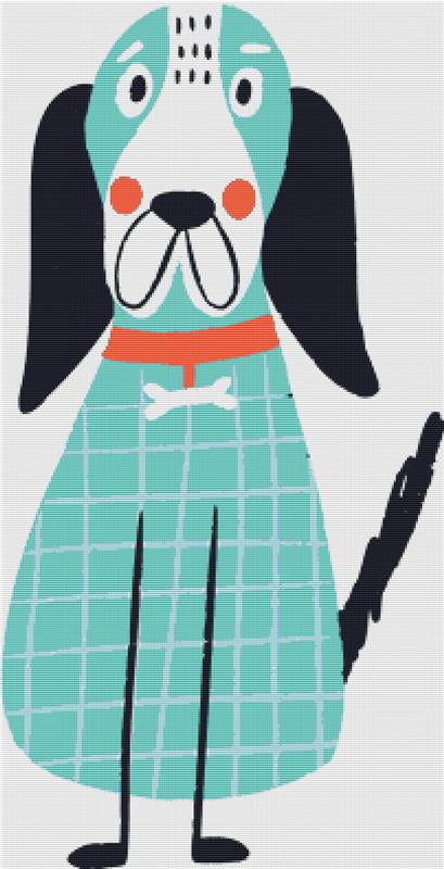Blue Dog - X Squared Cross Stitch