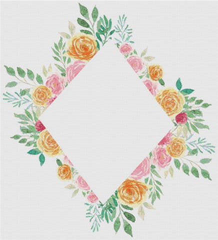 Diamond Watercolour Frame - X Squared Cross Stitch