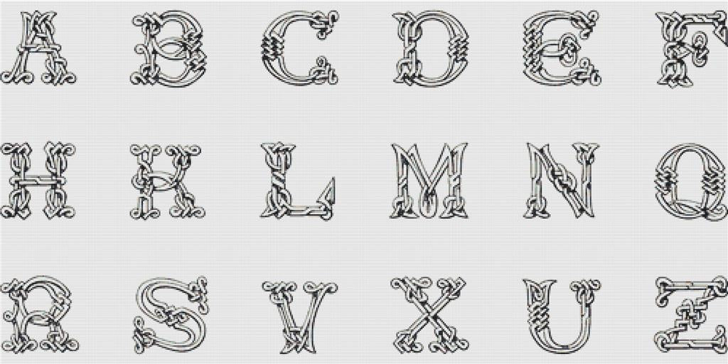 Decorative English Alphabet - X Squared Cross Stitch