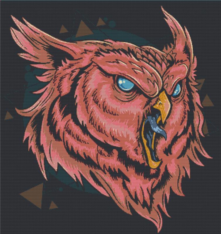 Red Owl - X Squared Cross Stitch